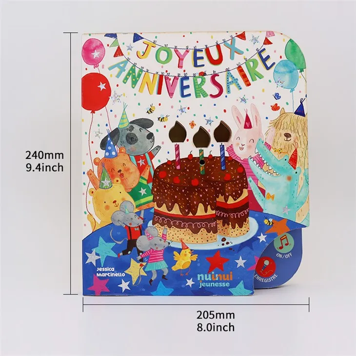 Birthday Sound Book With Glowing Candles